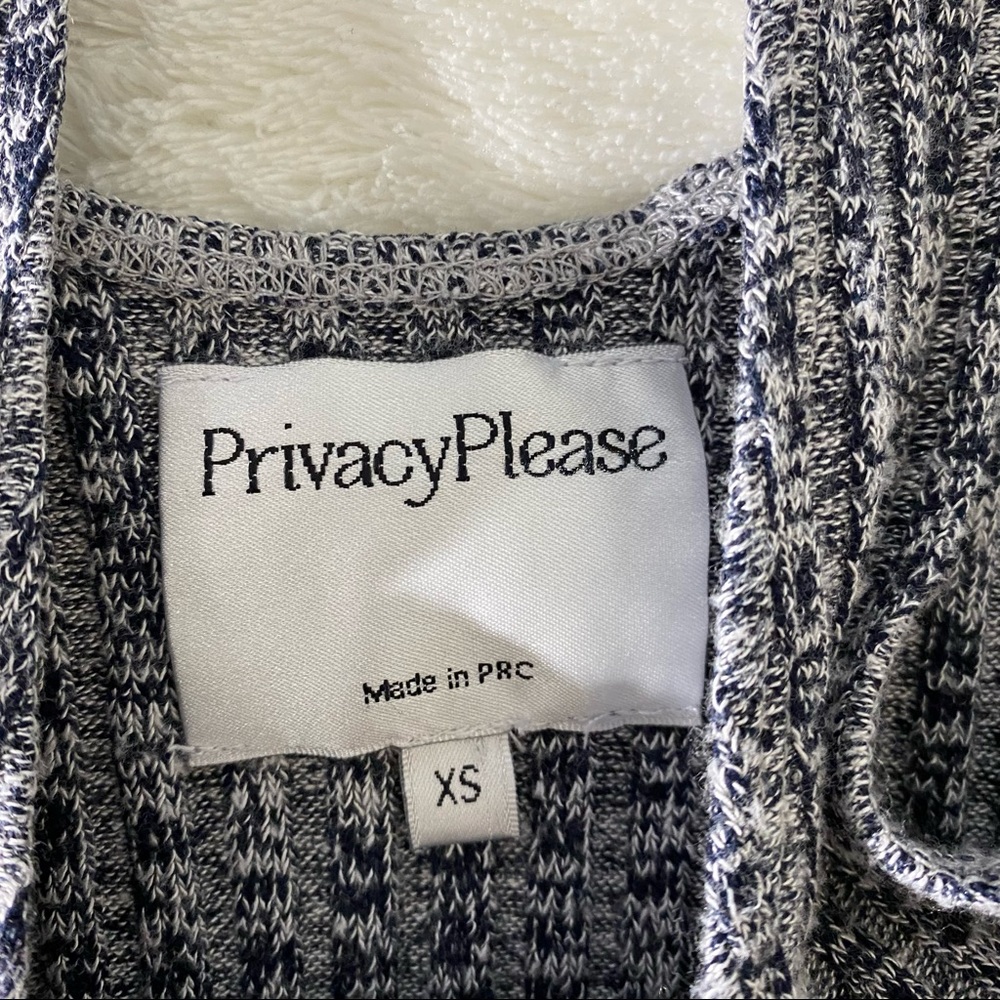 PRIVACY PLEASE Ribbed Button Front Bodysuit - Picture 5 of 7